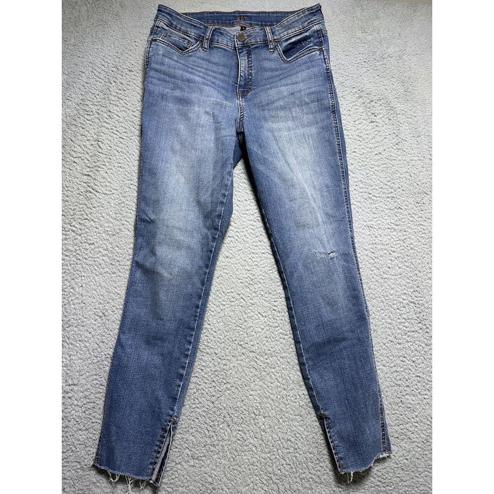 Kut From The Kloth Fab Ab Ankle Skinny High Rise Jeans Size 8 Light Wash 28x26